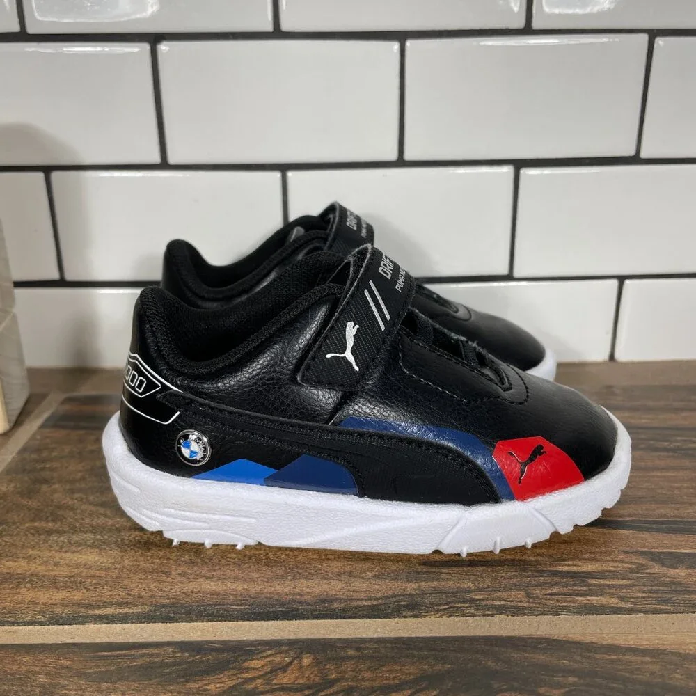 Puma BMW MMS Drift Cat Delta V Infant Boys Size 7C Shoes Black Slip On Sneakers